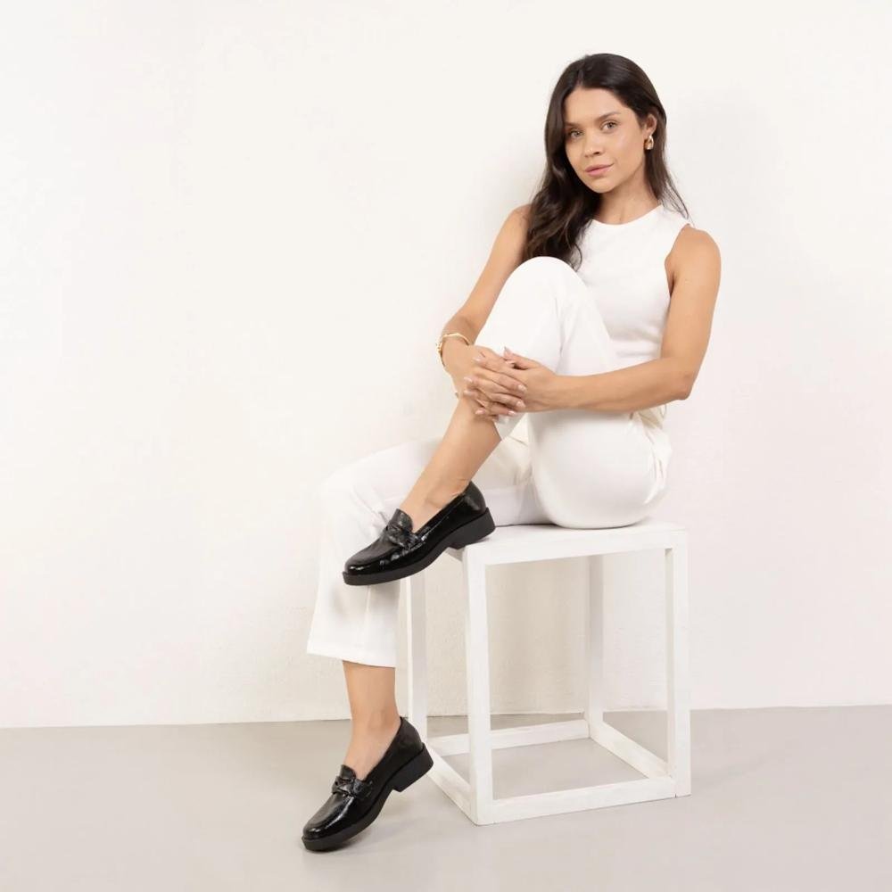 Sapato Mocassim Quiz Feminino Basic Preto 8