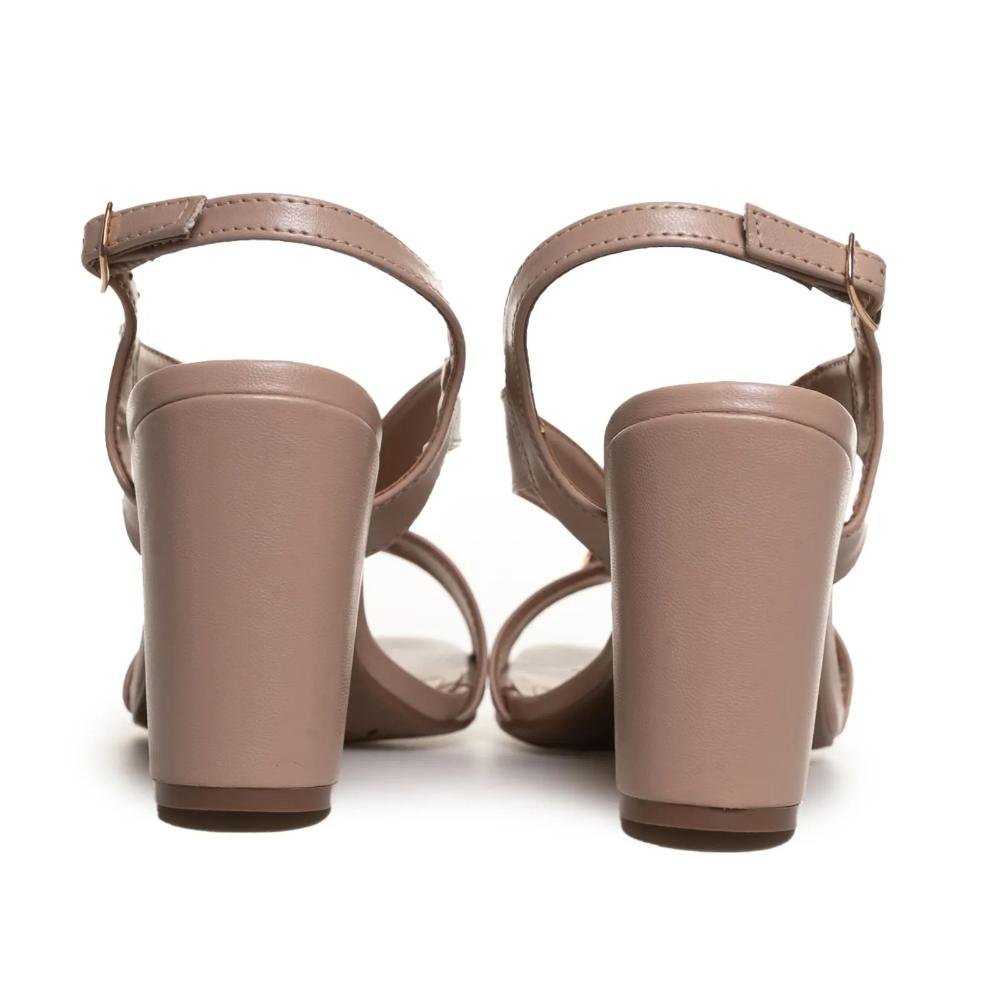 Sandália Via Marte Bico Quadrado Feminina Bege 6