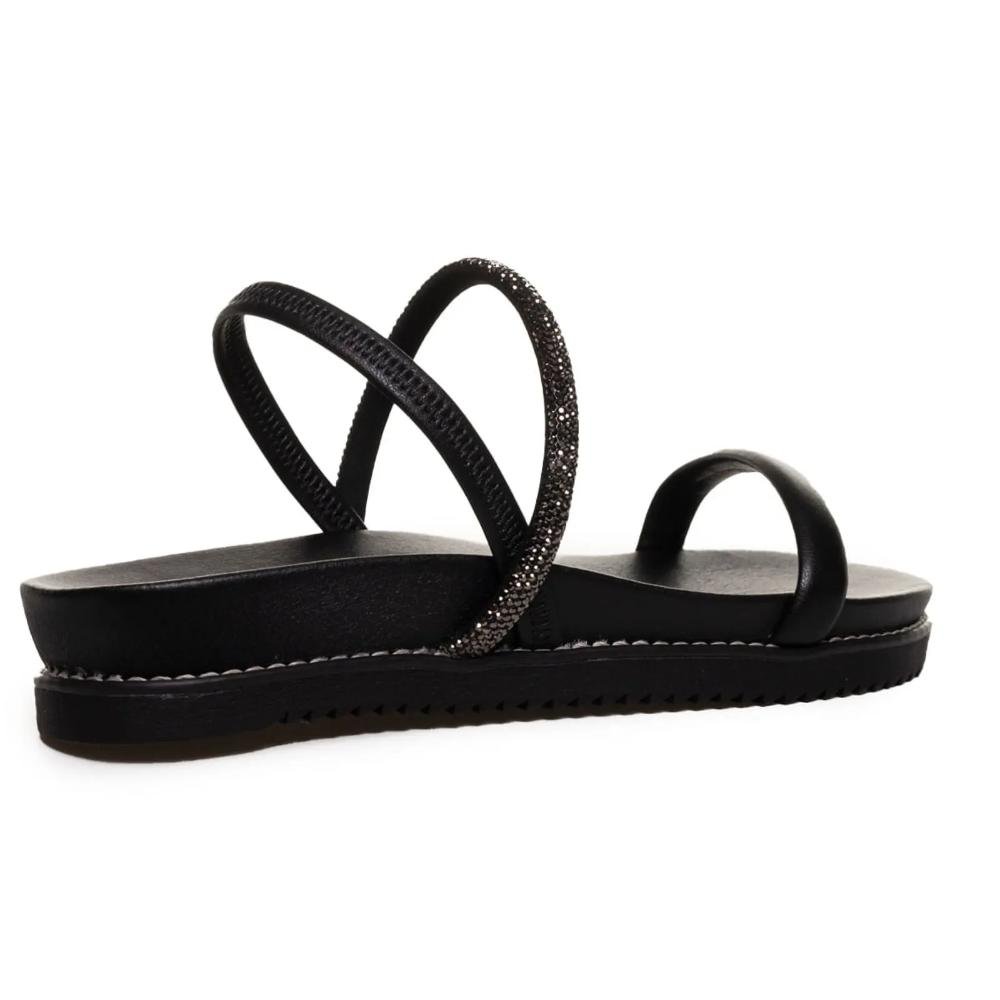 Sandália Via Marte Papete Elástico Feminina Preto 5