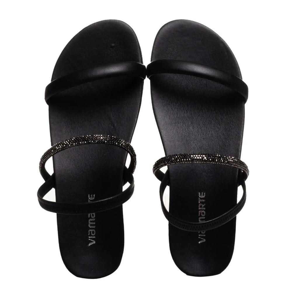 Sandália Via Marte Papete Elástico Feminina Preto 6
