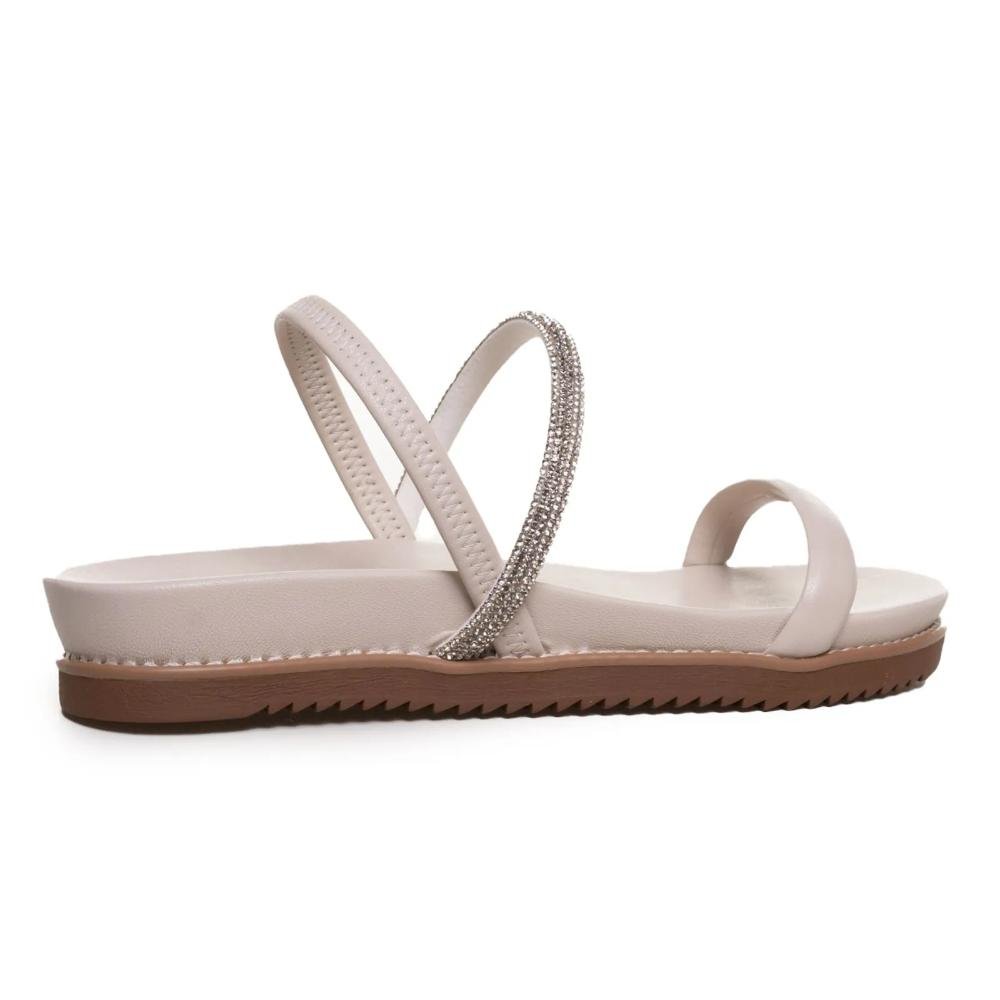 Sandália Via Marte Papete Elástico Feminina Branco Off