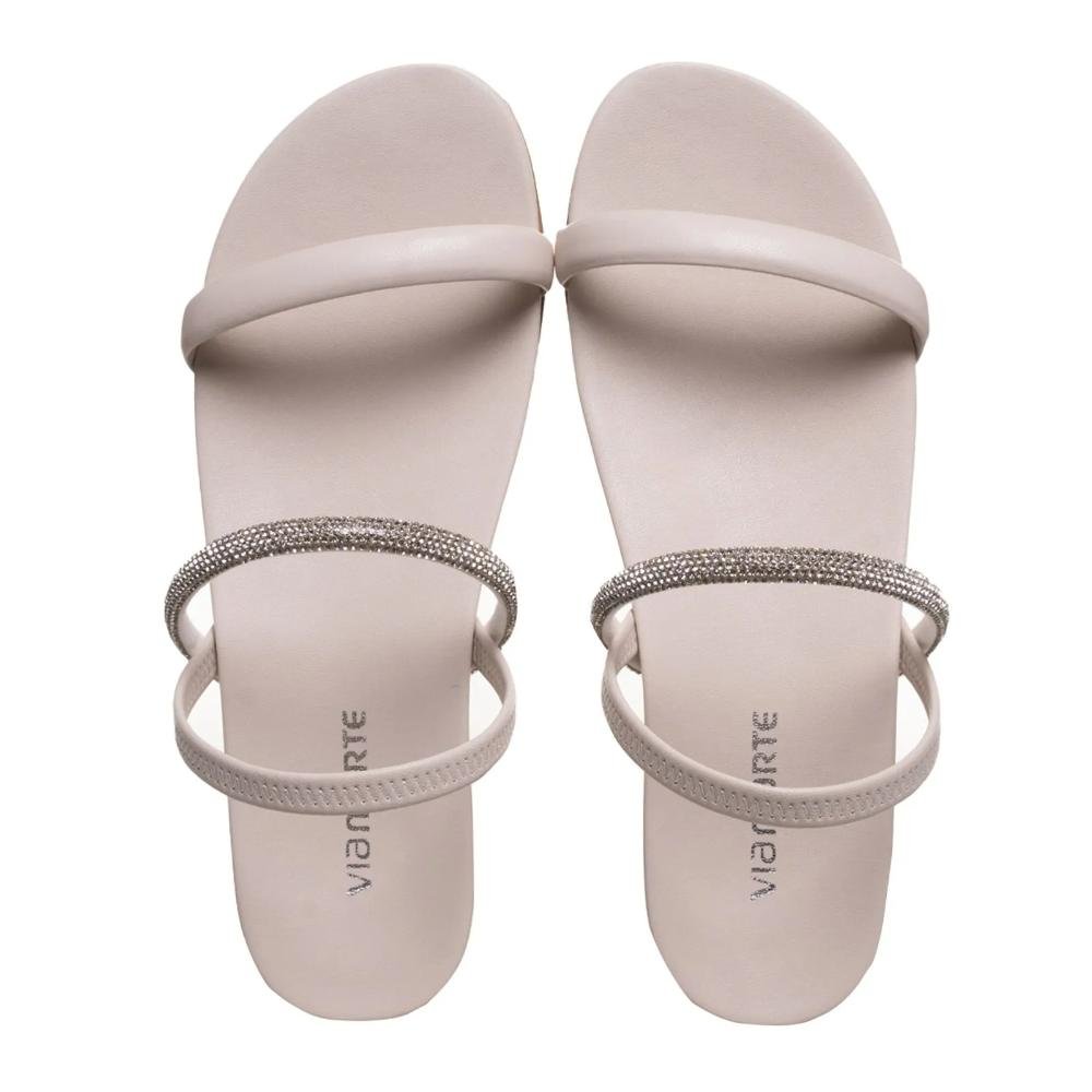 Sandália Via Marte Papete Elástico Feminina Branco Off