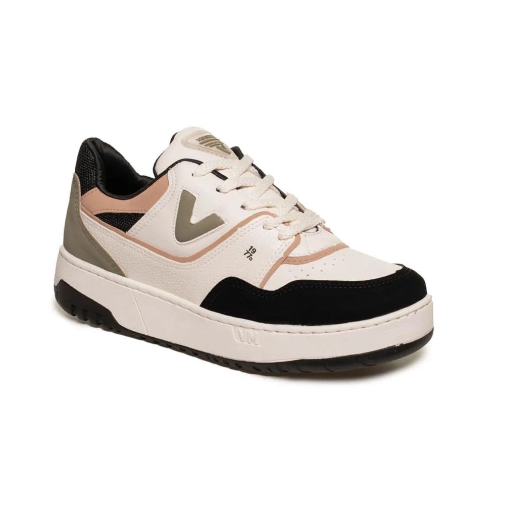 Tênis Via Marte Casual Plataforma Feminino Bege/Preto/Verde 3