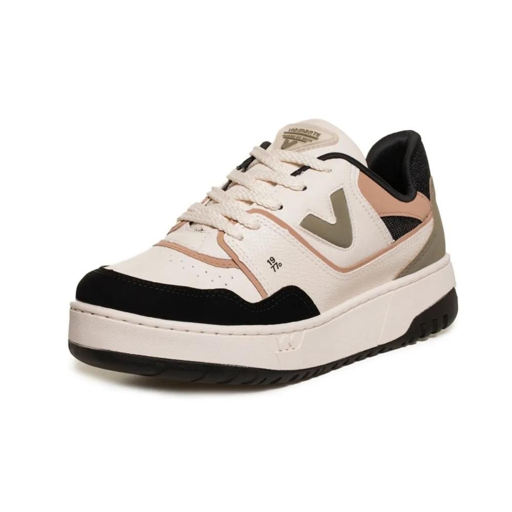 Tênis Via Marte Casual Plataforma Feminino Bege/Preto/Verde 4