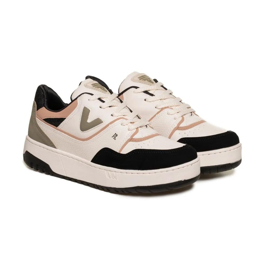 Tênis Via Marte Casual Plataforma Feminino Bege/Preto/Verde 5