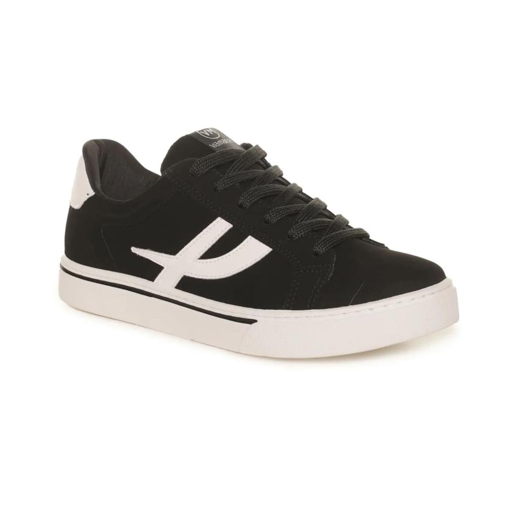 Tênis Via Marte Nobuck Feminino Preto/Branco 3