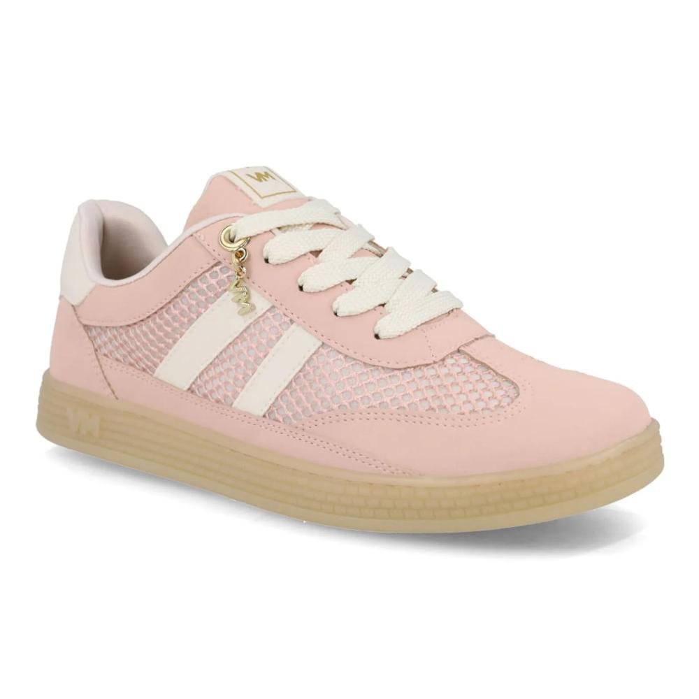 Tênis Via Marte Detalhe em Tela Feminino Rosa 3