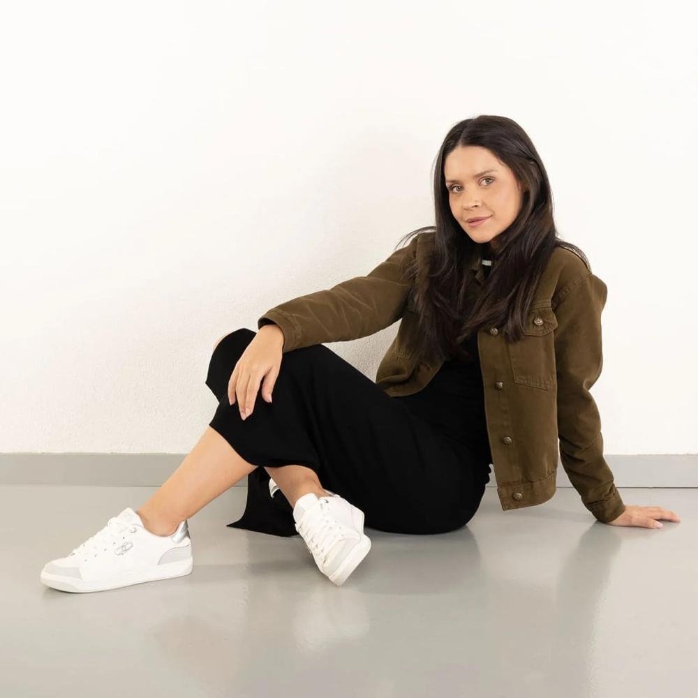 Tênis Via Marte Detalhe Metalizado Feminino Off White 7