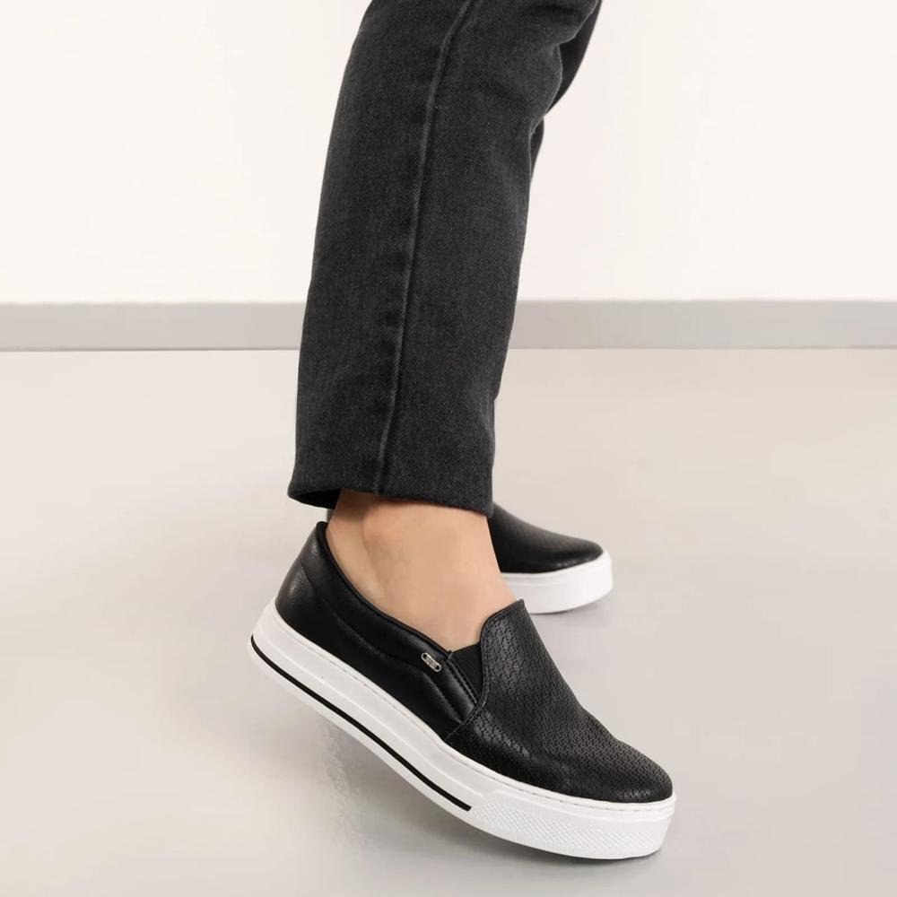 Tênis Via Marte Slip On Feminino Preto 7
