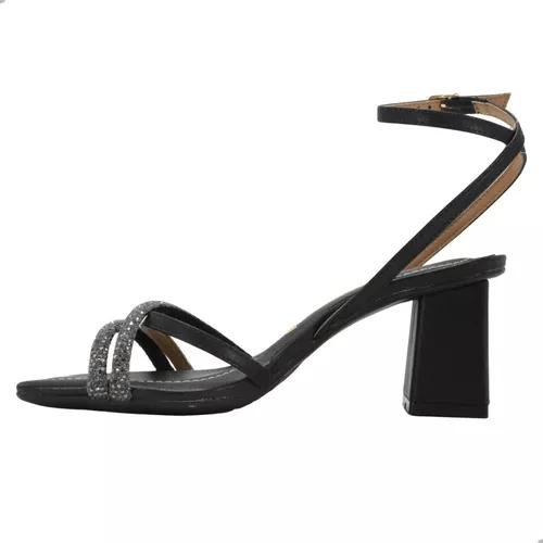 Sandália Vizzano Amarração Salto Bloco Feminina Preto 4