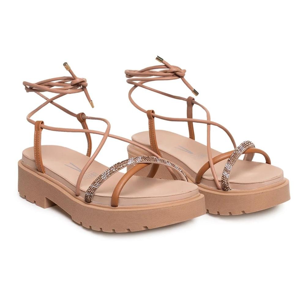 Sandália Vizzano Amarração Plataforma Feminina Nude 3