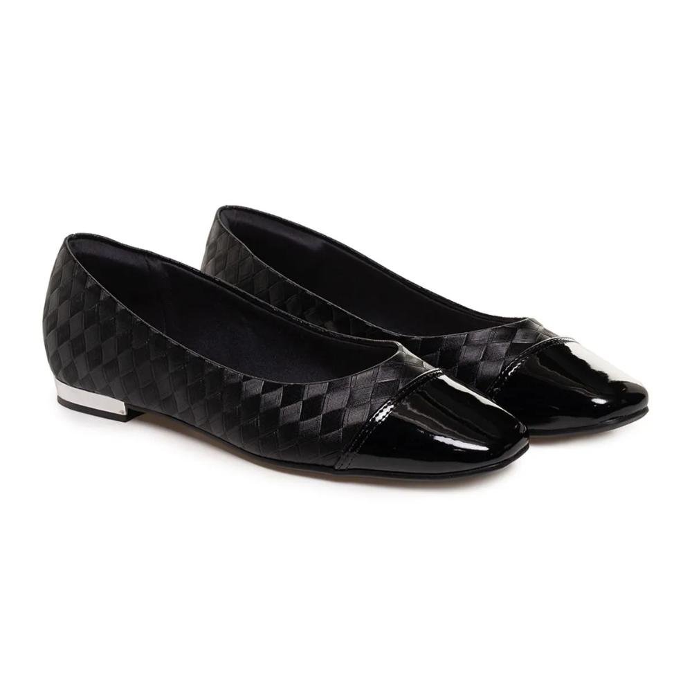 Sapatilha Bebecê Salto Metal Feminino Preto 3