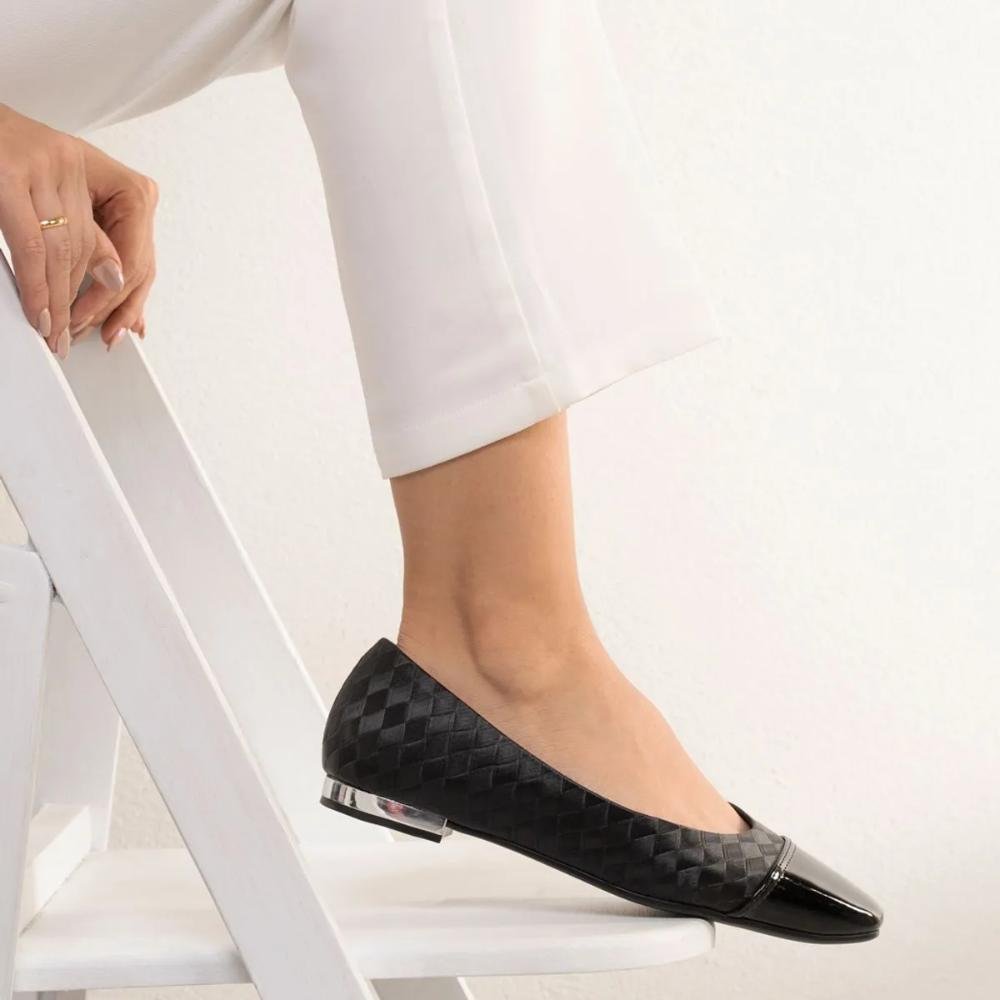 Sapatilha Bebecê Salto Metal Feminino Preto 4