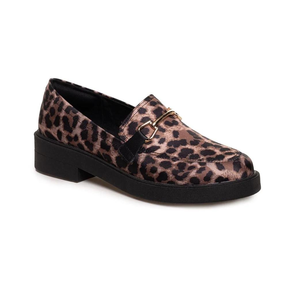 Sapato Mocassim Bebecê Fivela Feminino Onça 4