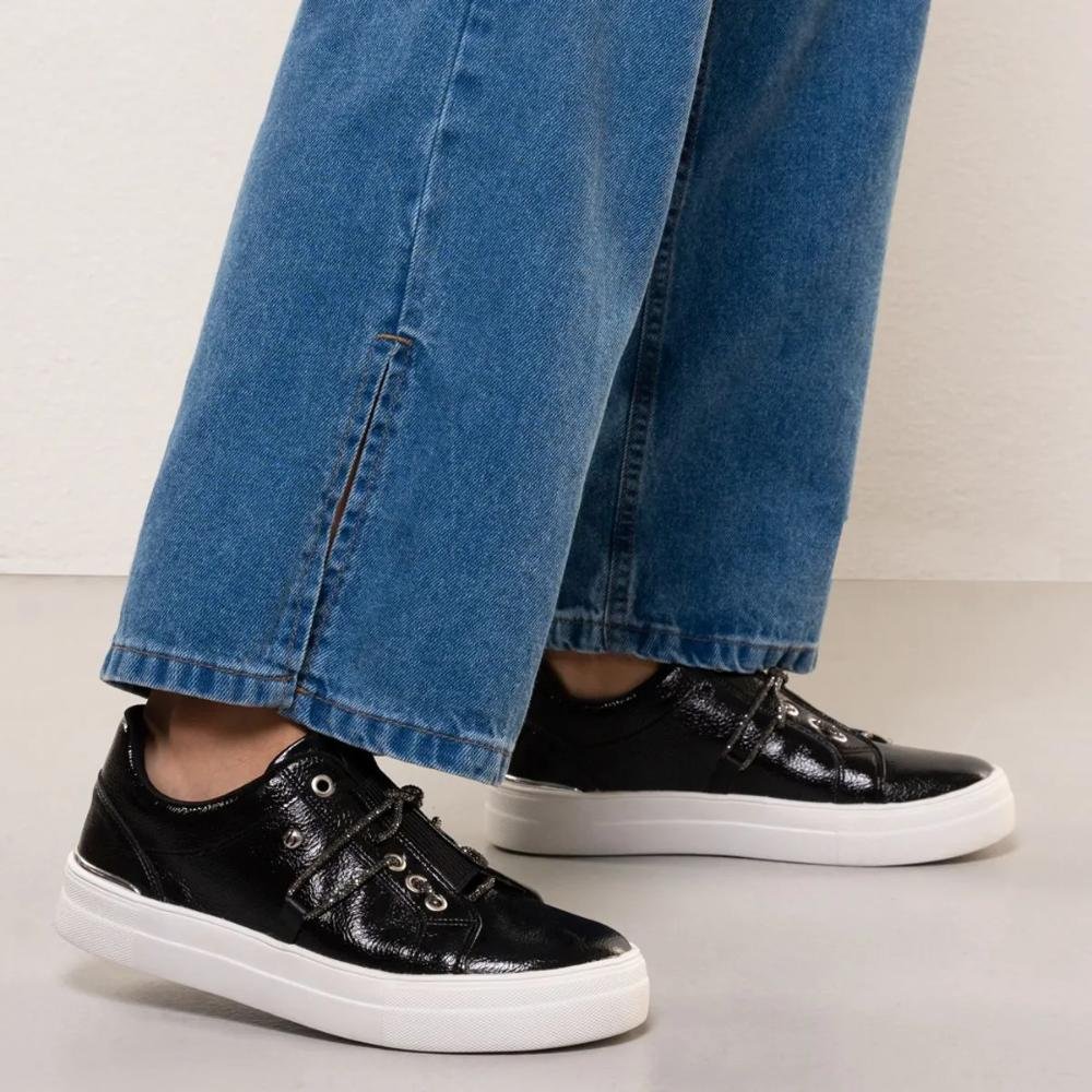 Tênis Bebecê Casual Brilho Feminino Preto 8