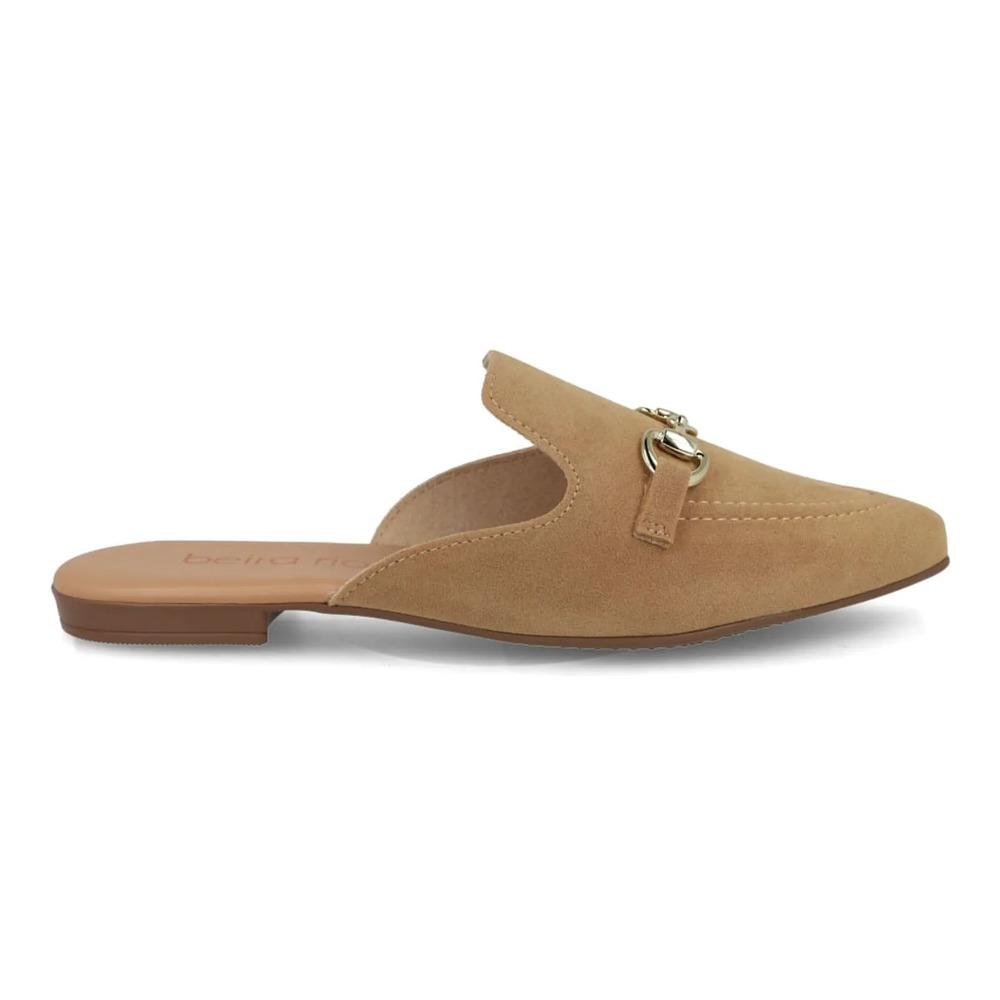 Sapato Mule Beira Rio Bridão Metálico Feminino