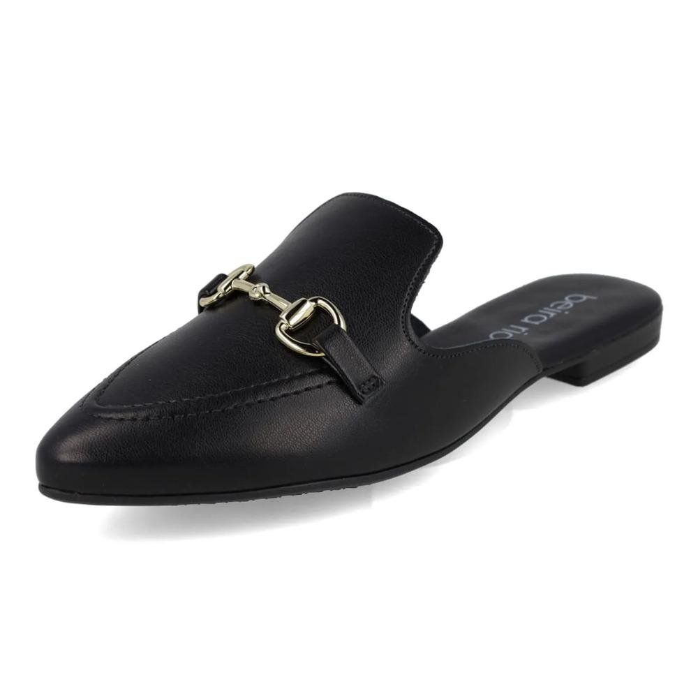 Sapato Mule Beira Rio Bridão Metálico Feminino Preto 4