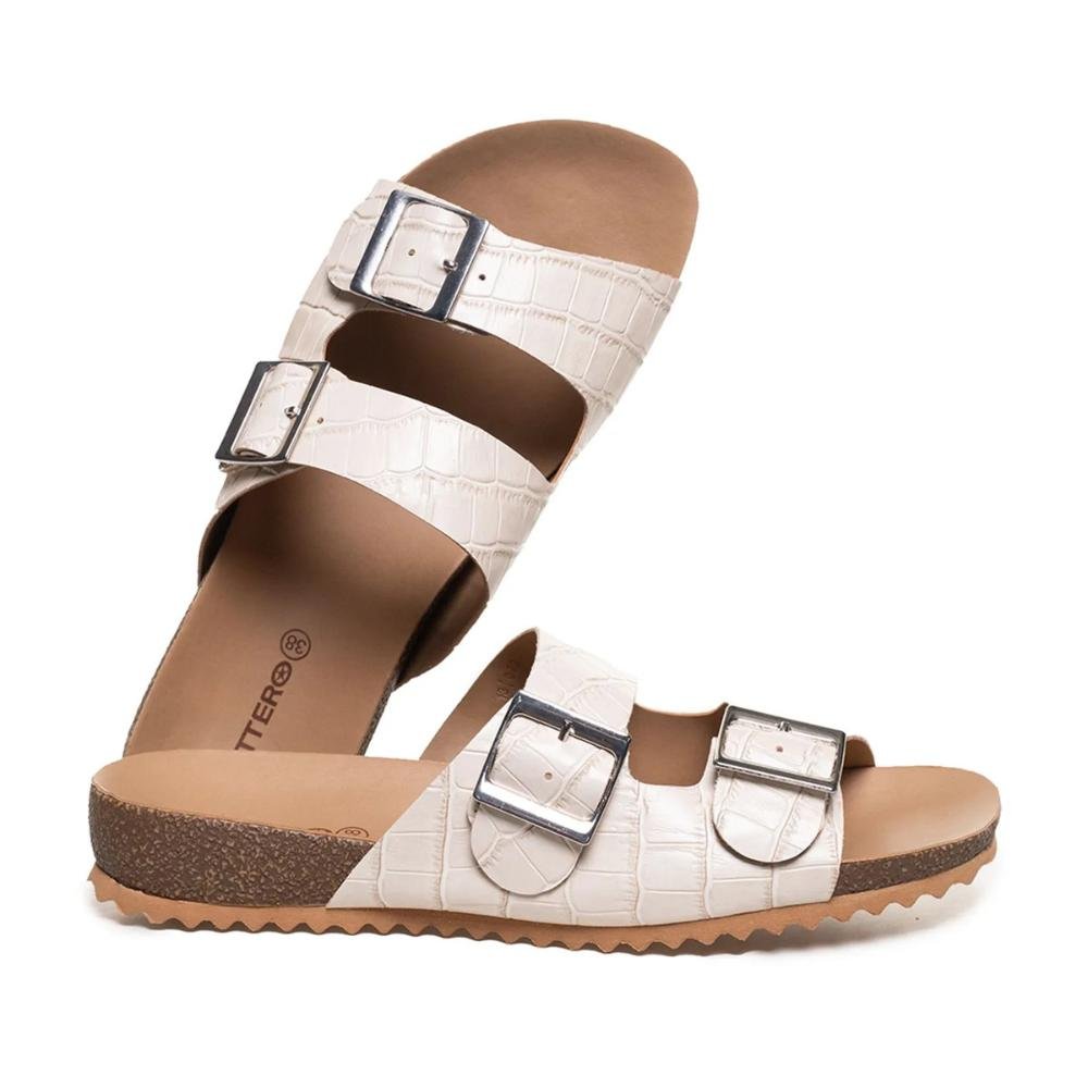 Sandália Bottero Papete Texturas Feminina Branco Off 6