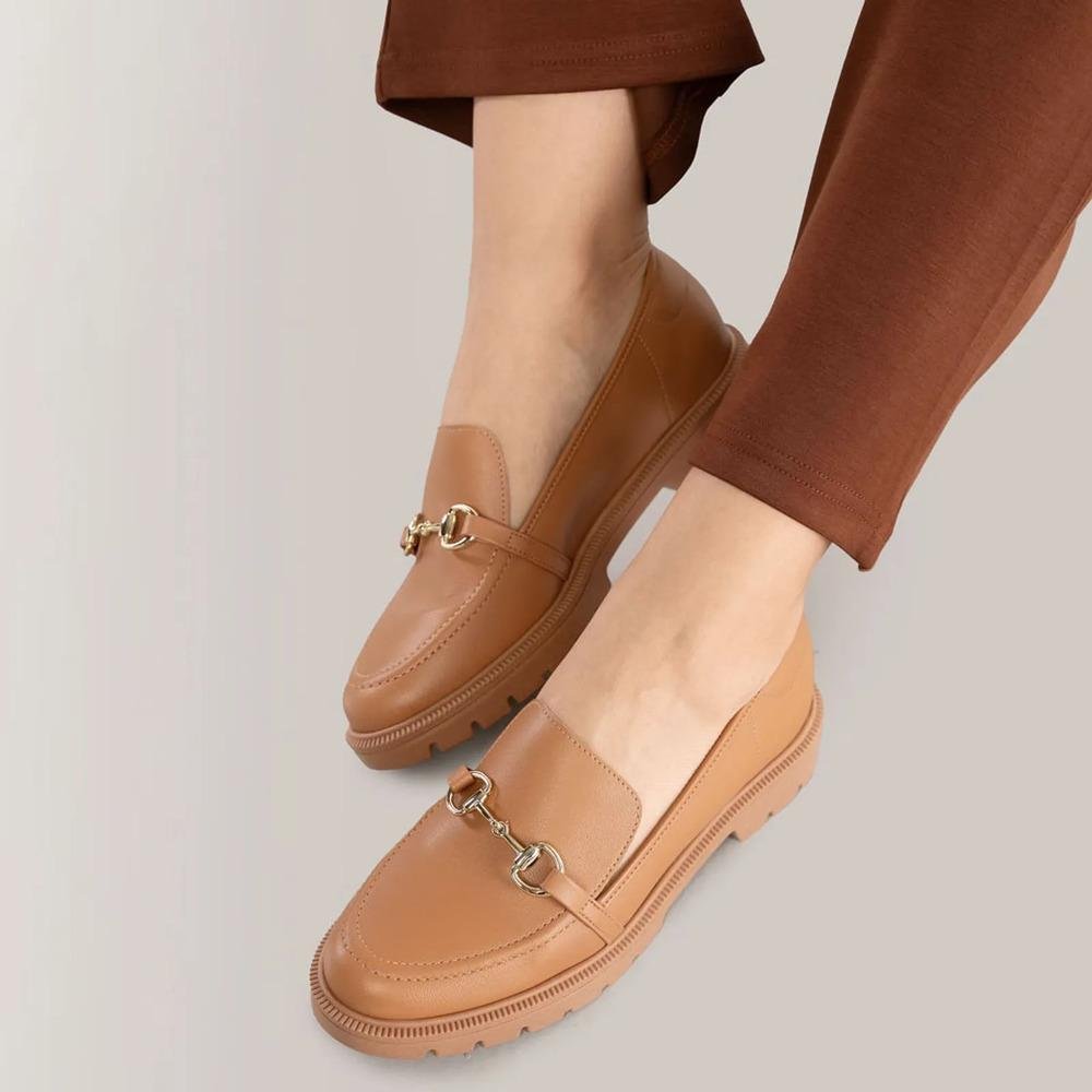 Sapato Mocassim Beira Rio Clássico Feminino Caramelo 6