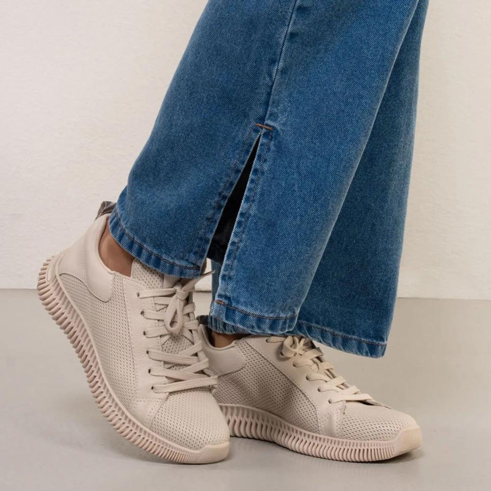 Tênis Bottero Casual Couro Branco Off 7