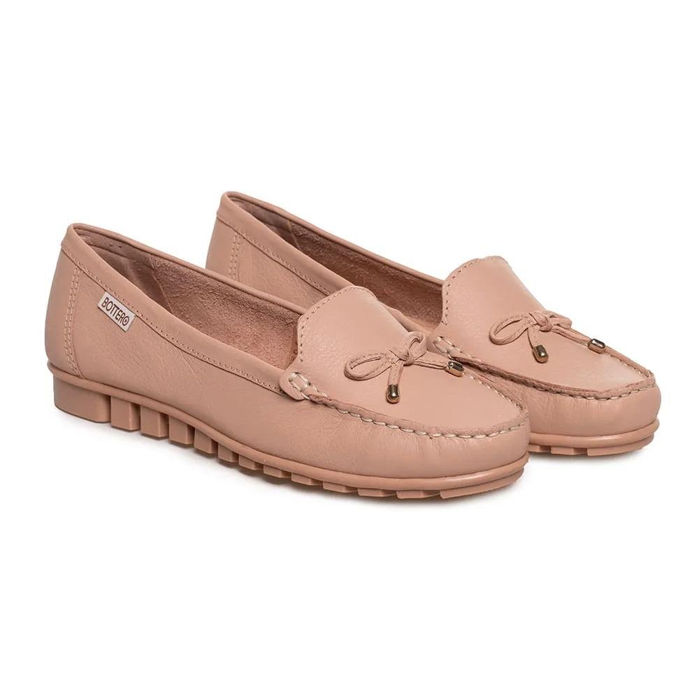 Sapato Mocassim Bottero Couro Feminino Nude 3