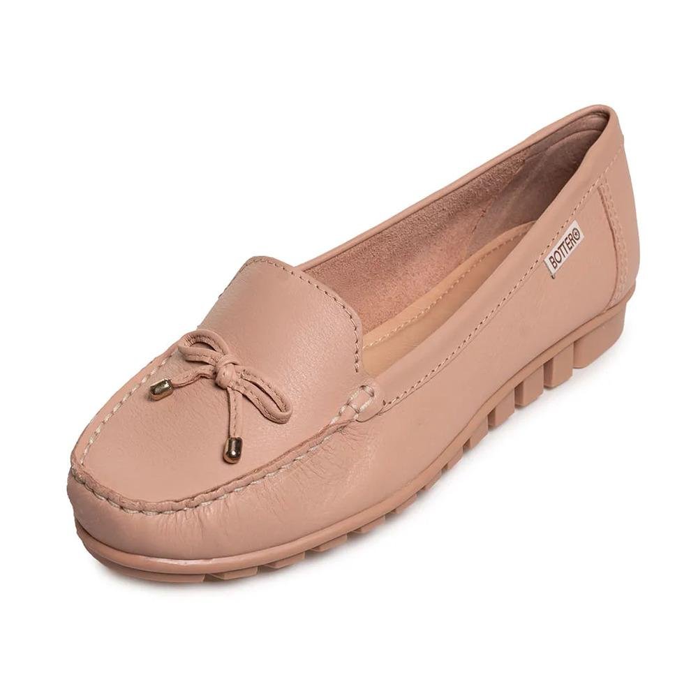 Sapato Mocassim Bottero Couro Feminino Nude 5