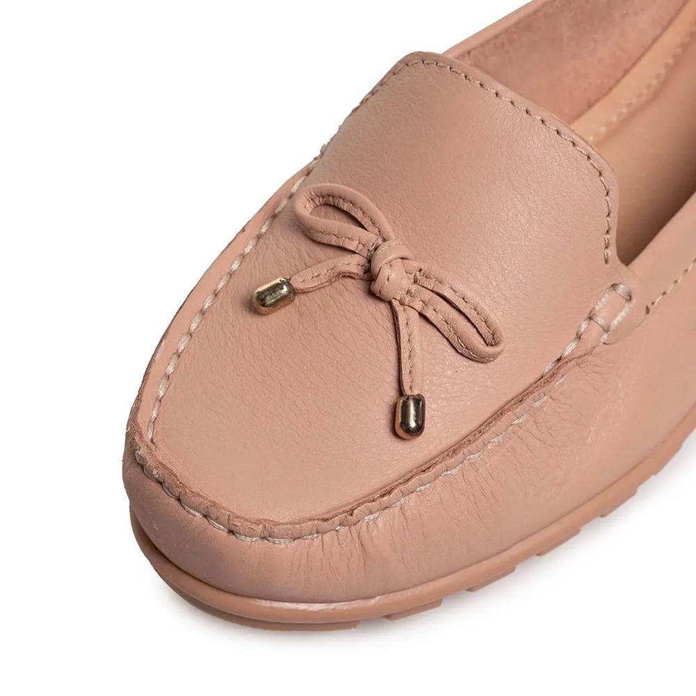 Sapato Mocassim Bottero Couro Feminino Nude 6