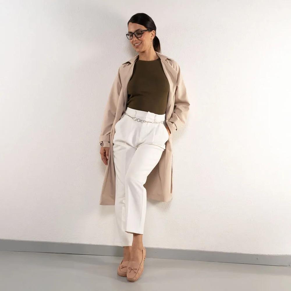 Sapato Mocassim Bottero Couro Feminino Nude 8
