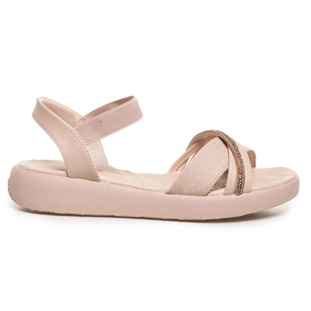 Sandália Comfortflex Tira Strass Feminina