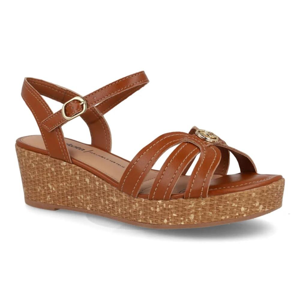 Sandália Dakota Anabela Feminina Marrom 3