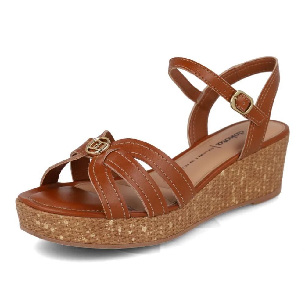 Sandália Dakota Anabela Feminina Marrom 5