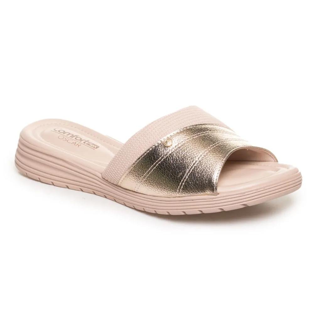 Tamanco Comfortflex Slide Feminino Bege 3