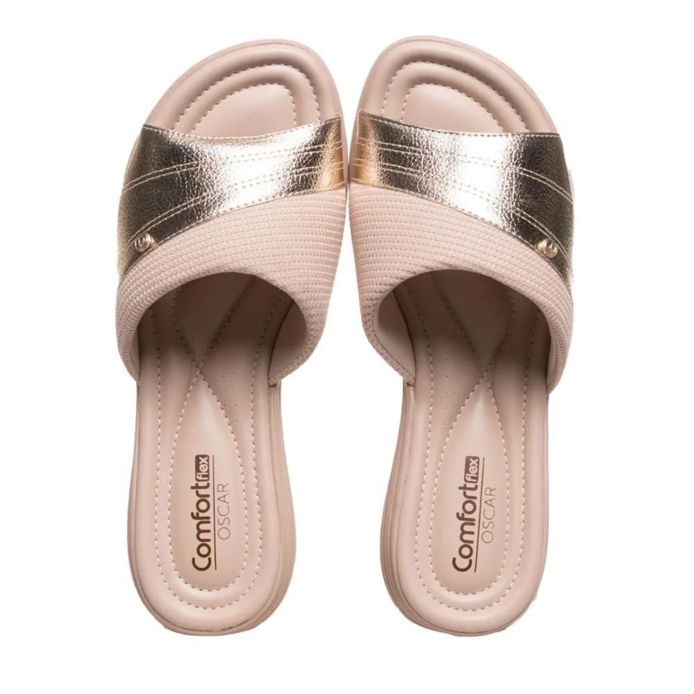 Tamanco Comfortflex Slide Feminino Bege 6