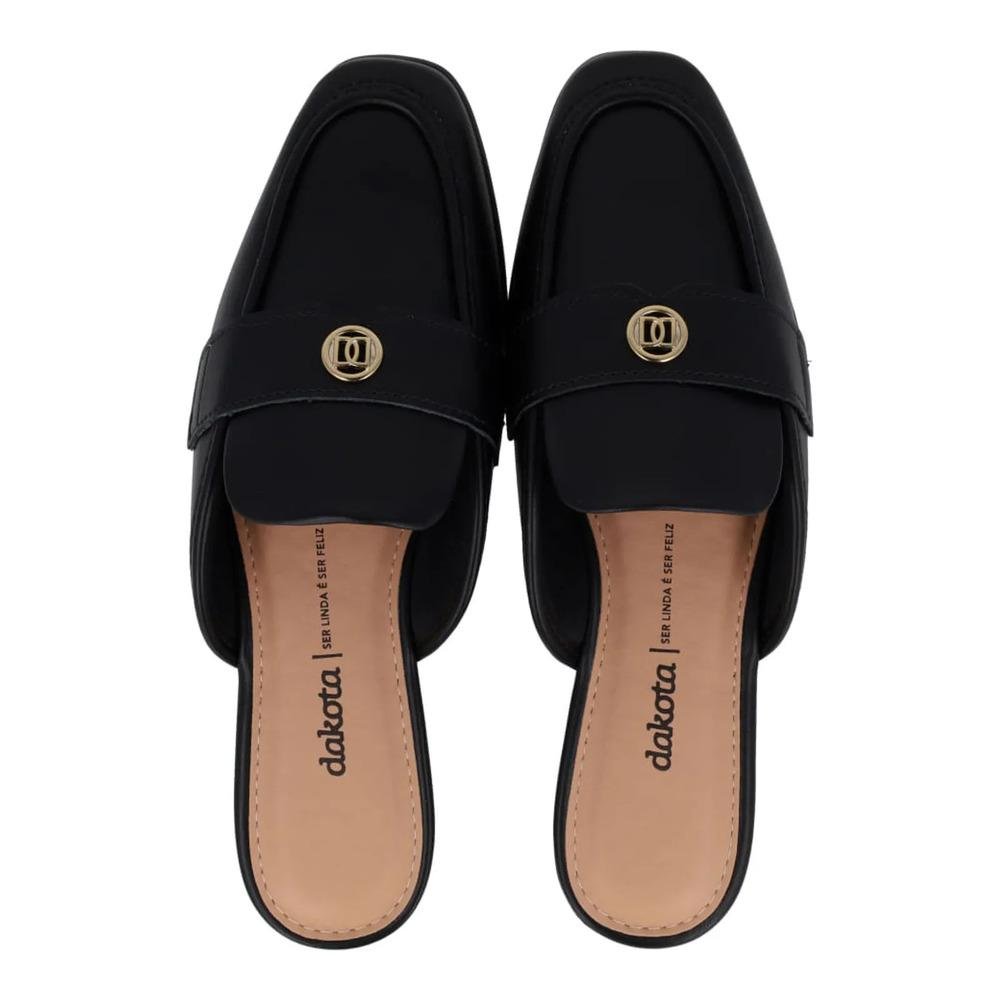 Sapato Mule Dakota Monocolor Feminino Preto 4