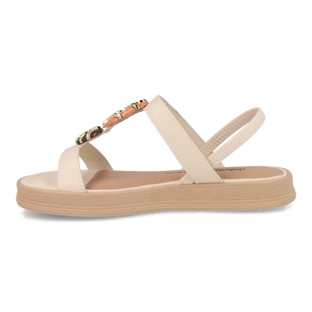 Sandália Dakota Rasteira Feminina Creme 2