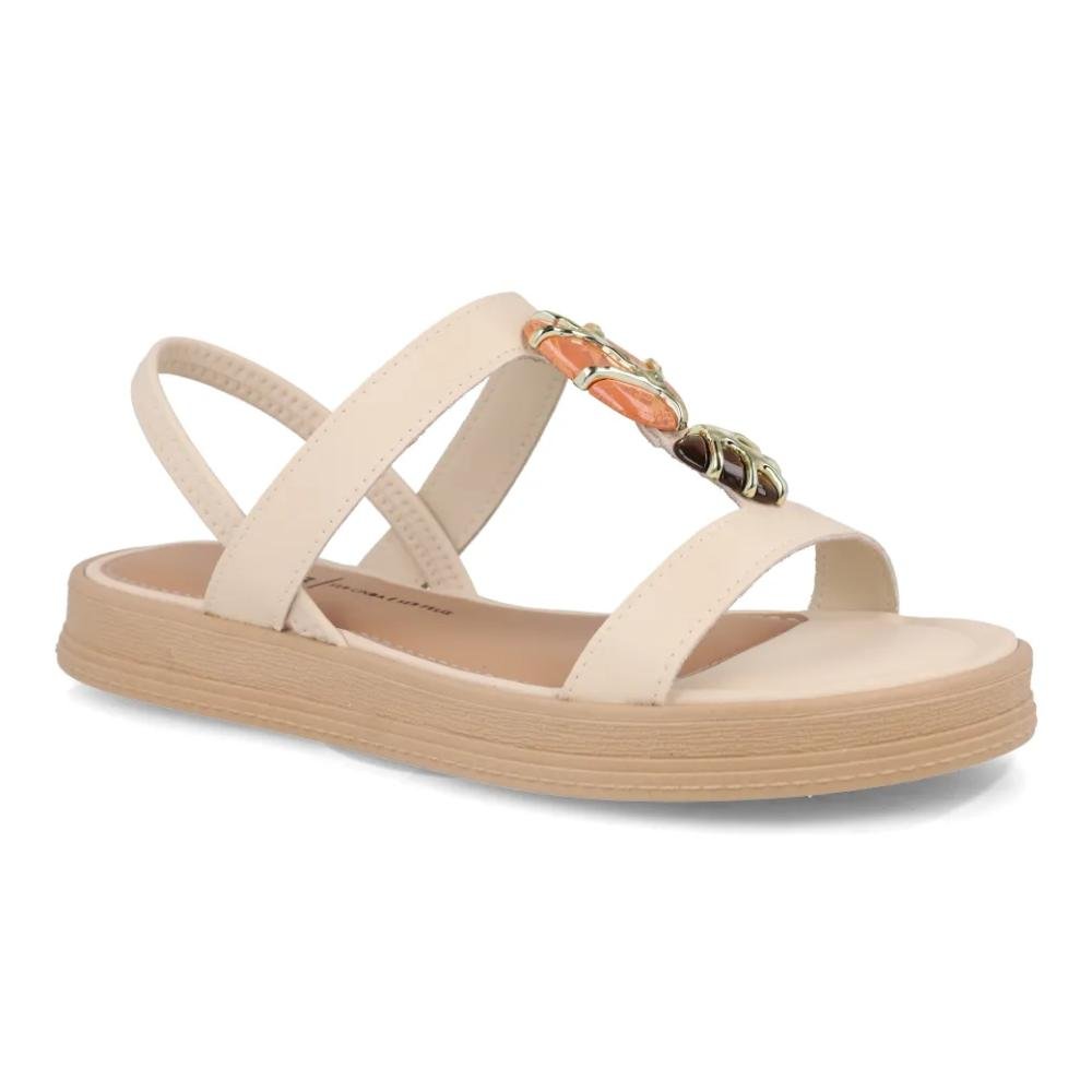 Sandália Dakota Rasteira Feminina Creme 3