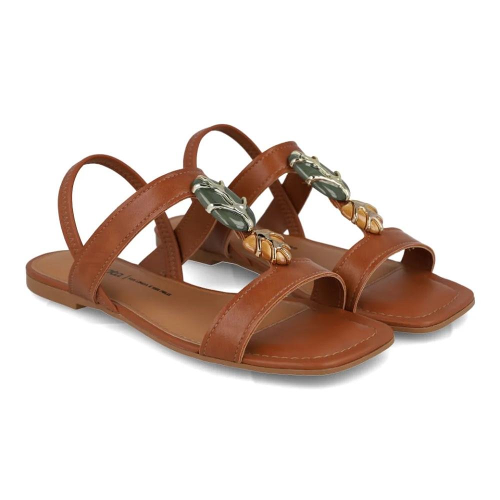 Sandália Dakota Rasteira Feminina Marrom 4