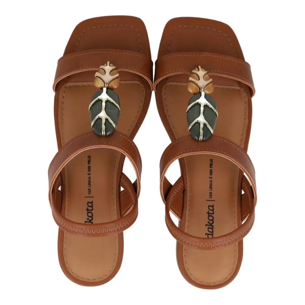 Sandália Dakota Rasteira Feminina Marrom 7