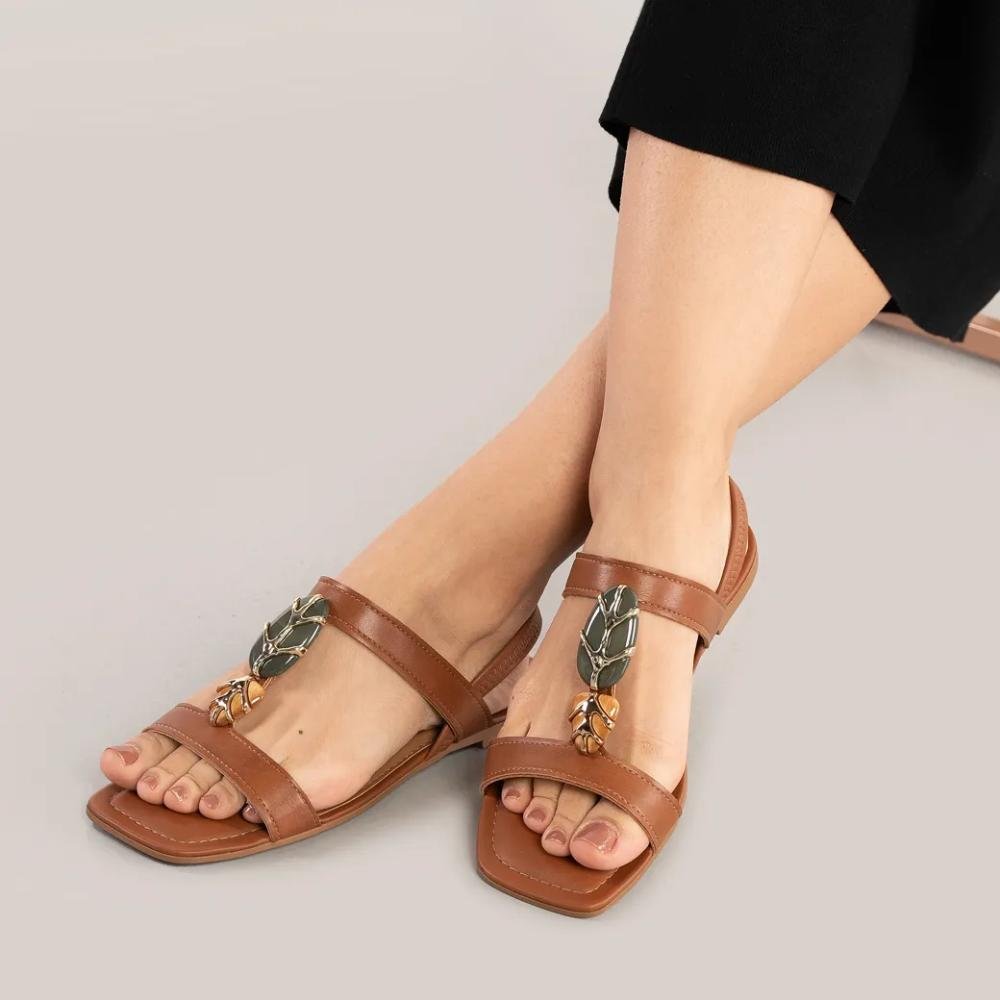 Sandália Dakota Rasteira Feminina Marrom 8