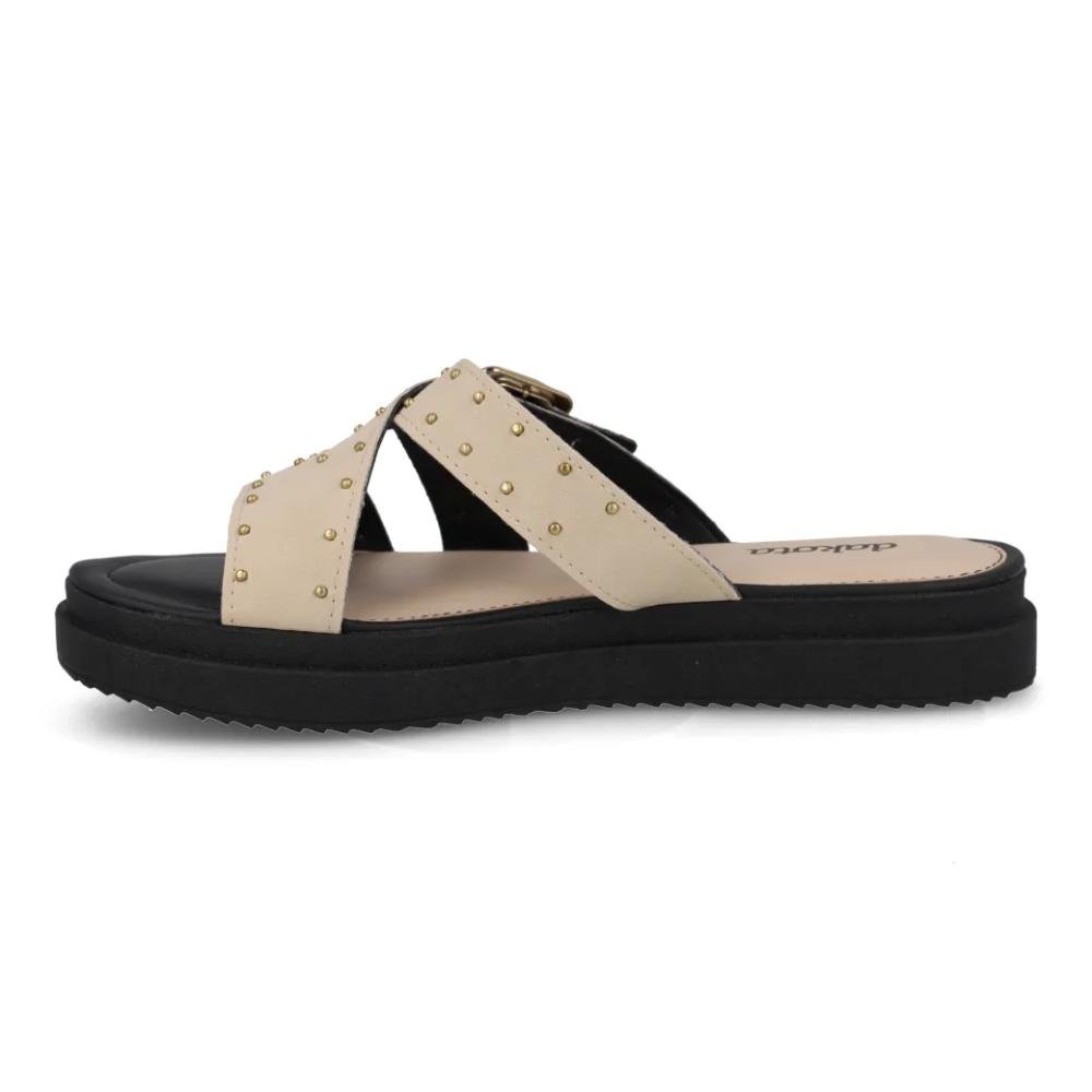 Sandália Dakota Tiras Cruzadas Feminina Bege/Preto 2
