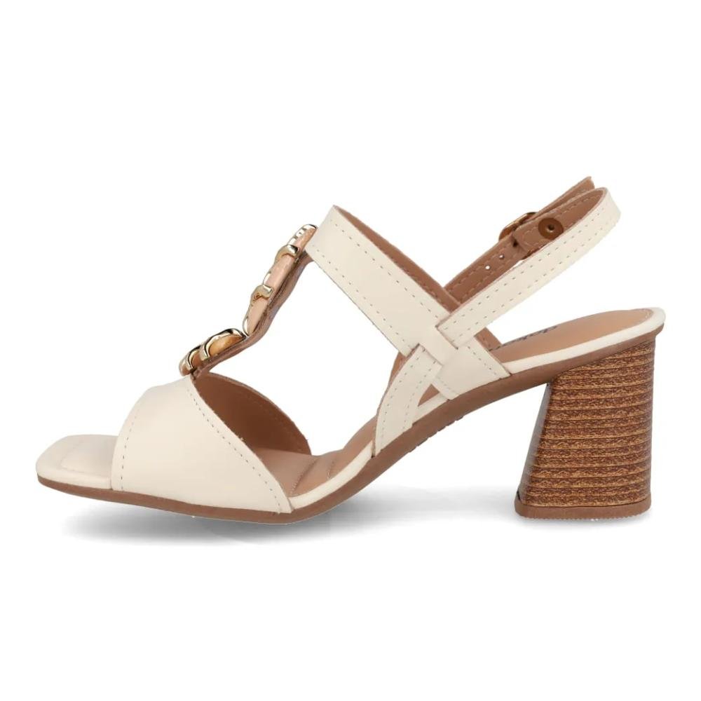 Sandália Dakota Salto Bloco Feminina Creme 2