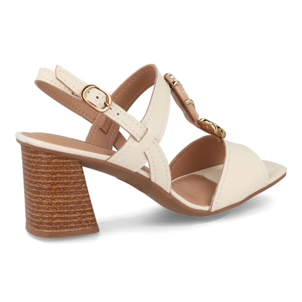 Sandália Dakota Salto Bloco Feminina Creme 6