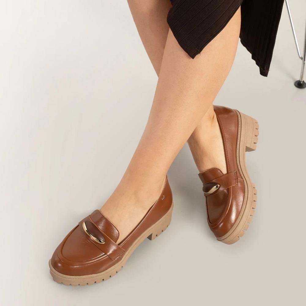 Sapato Mocassim Mississipi Tratorado Feminino Marrom 7