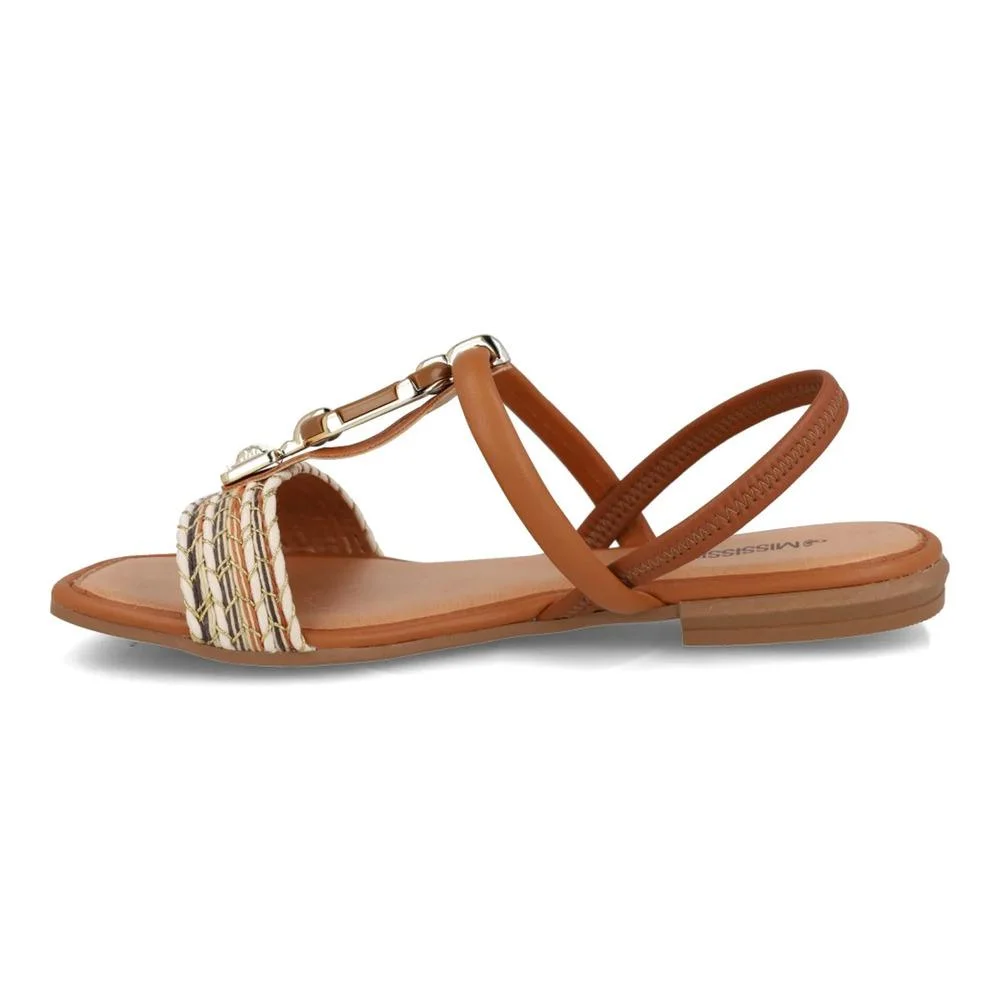 Sandália Mississipi Detalhe Feminina Marrom 2