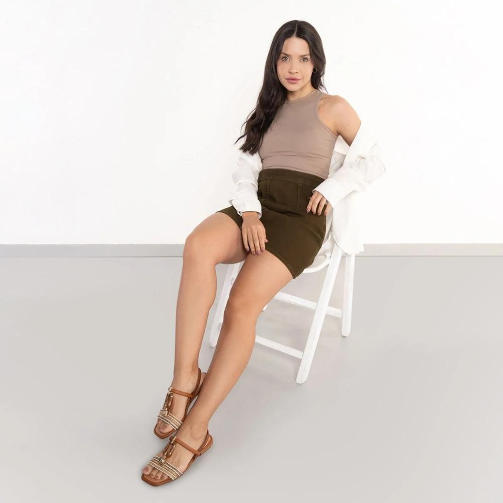 Sandália Mississipi Detalhe Feminina Marrom 8