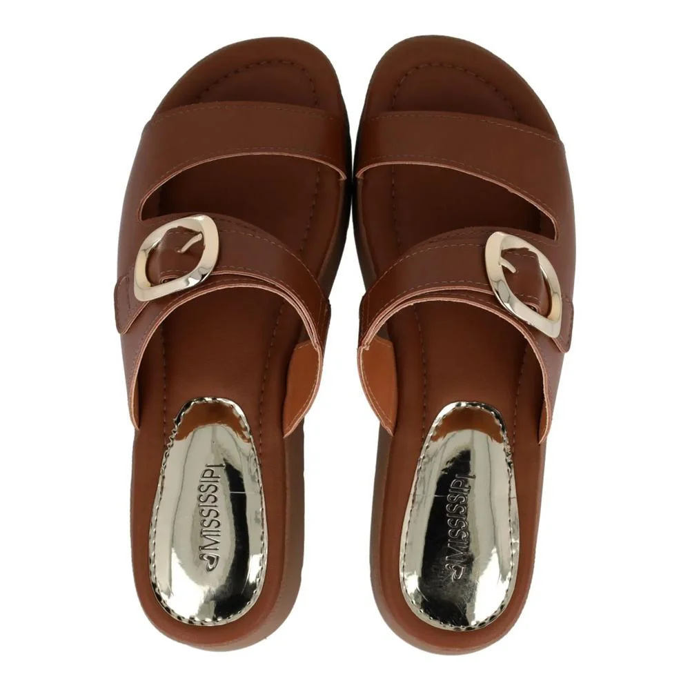 Tamanco Mississipi Flatform Feminino Marrom 5