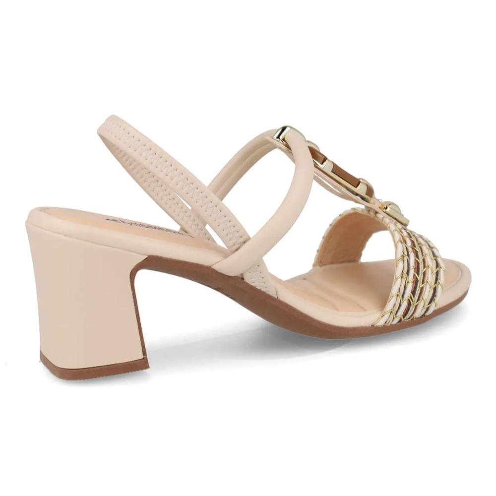 Sandália Mississipi Salto Bloco Feminina Bege 6