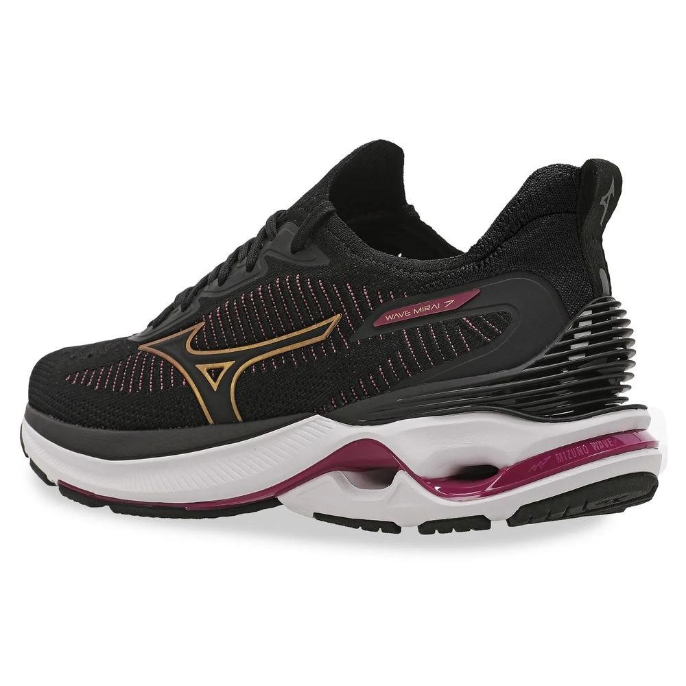 Tênis Mizuno Wave Mirai 7 Feminino Preto 5