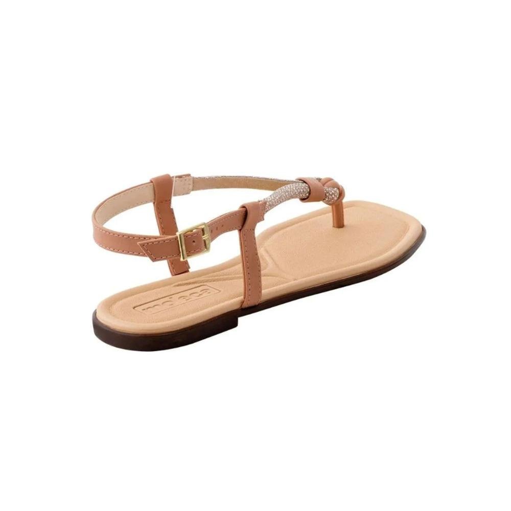 Sandália Moleca Rasteira Elástico Feminina Nude 3