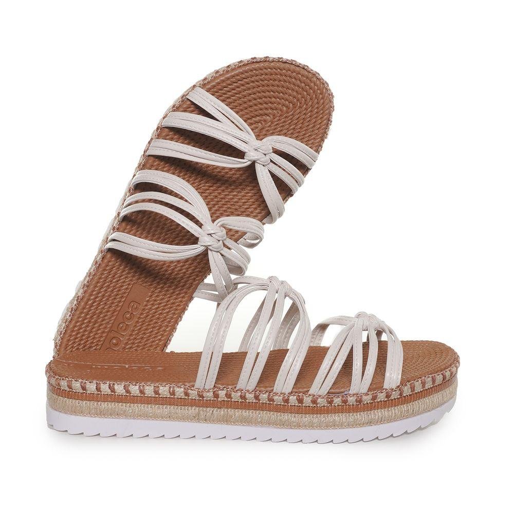 Tamanco Moleca Tiras Anabela Feminino Branco 5